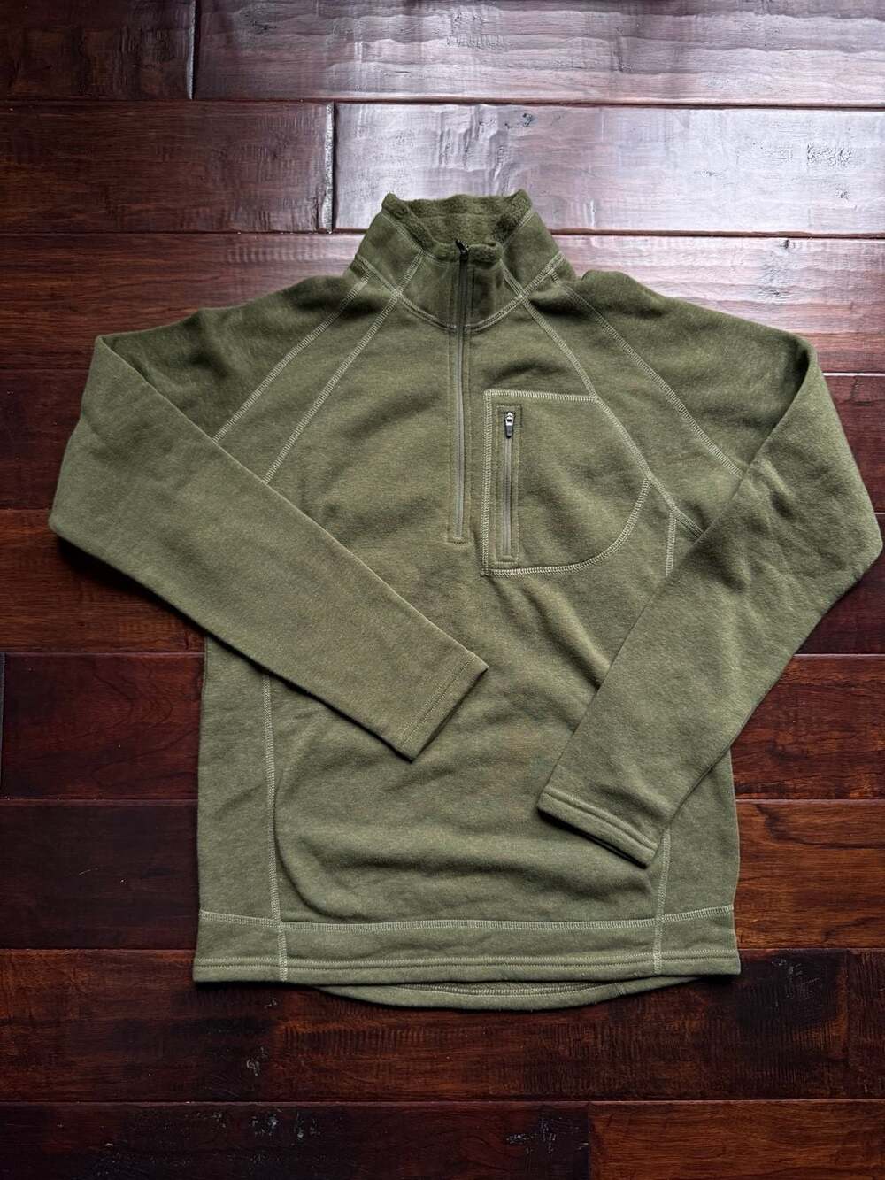 YUKONWOOL 1/4 Zip Merino Wool Blend Pullover, Size S/P